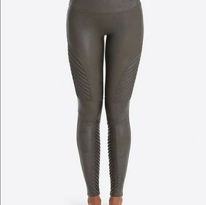 Spanx faux leather moto leggings